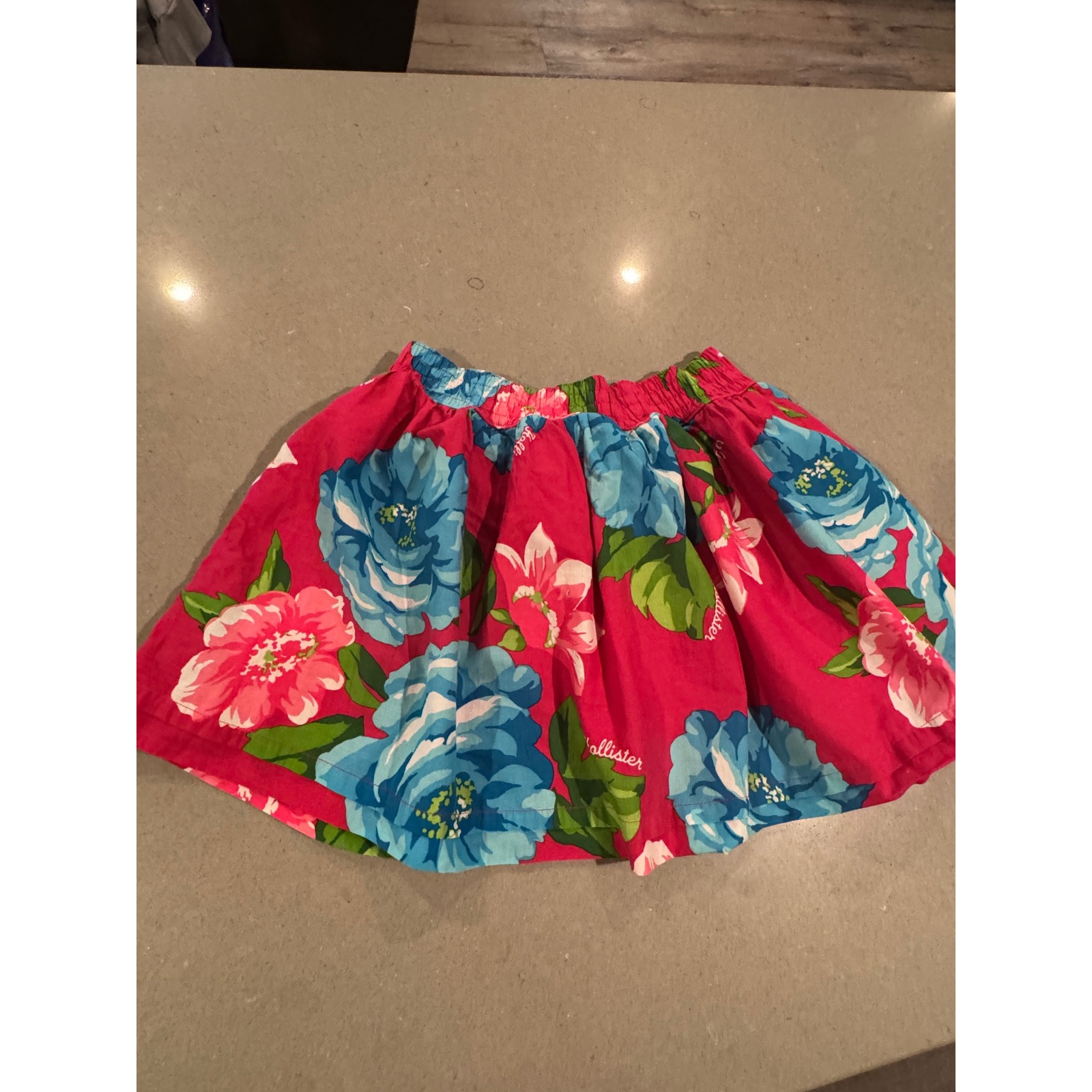 Hollister Y2k Floral Mini Skirt Pink Blue Women's Medium Casual Summer